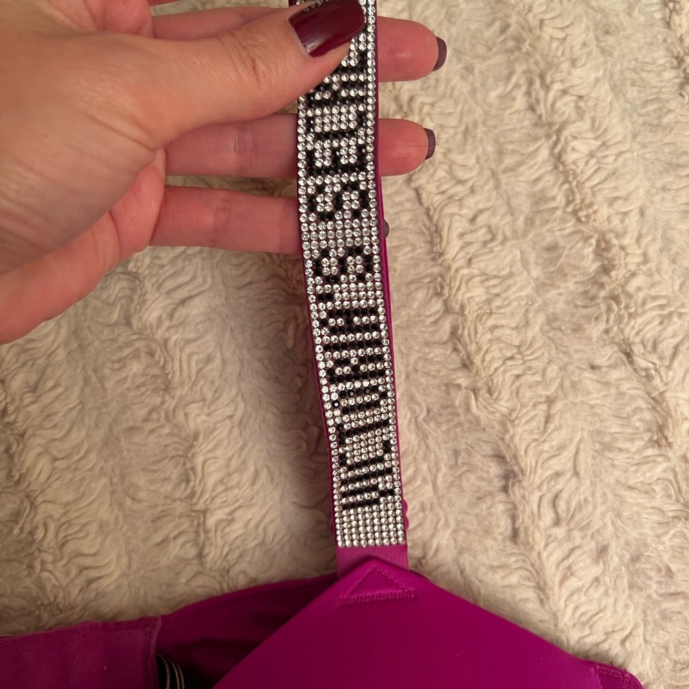 Victoria Secret Purple Rhinestone Bra - Picture 3 of 7